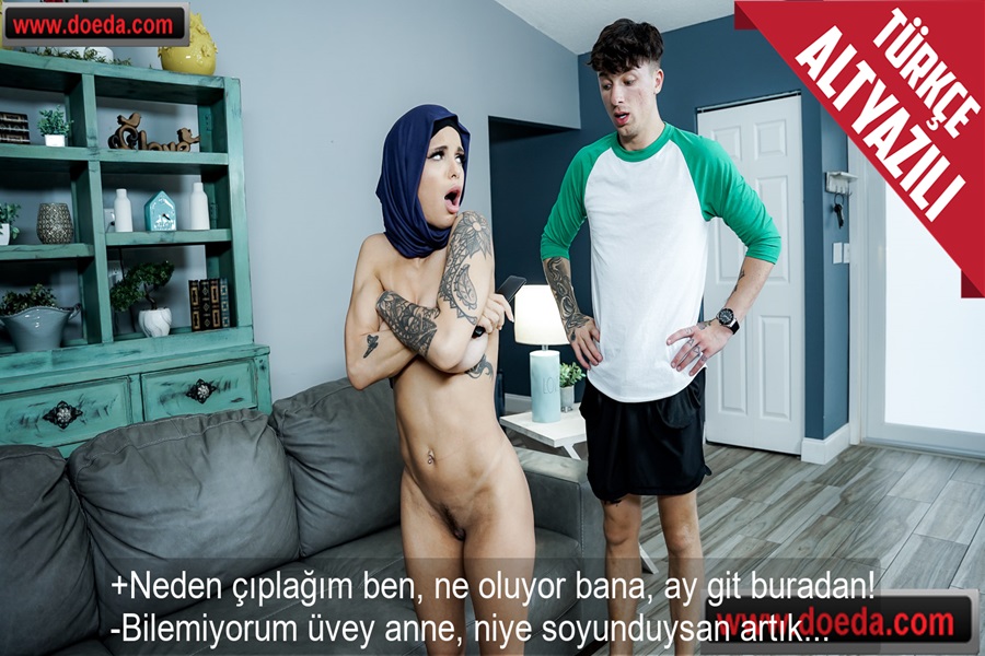 Türbanlı Üvey Annesini Hipnoz Ederek Çıplak Bırakıp Sikme Hakkı Elde Eden Piç